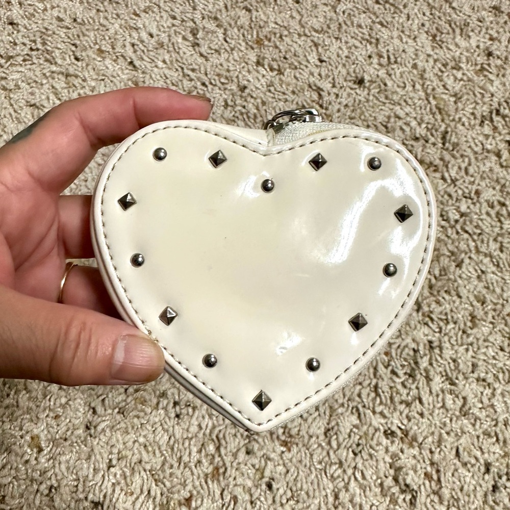 Coach off white patent coin case